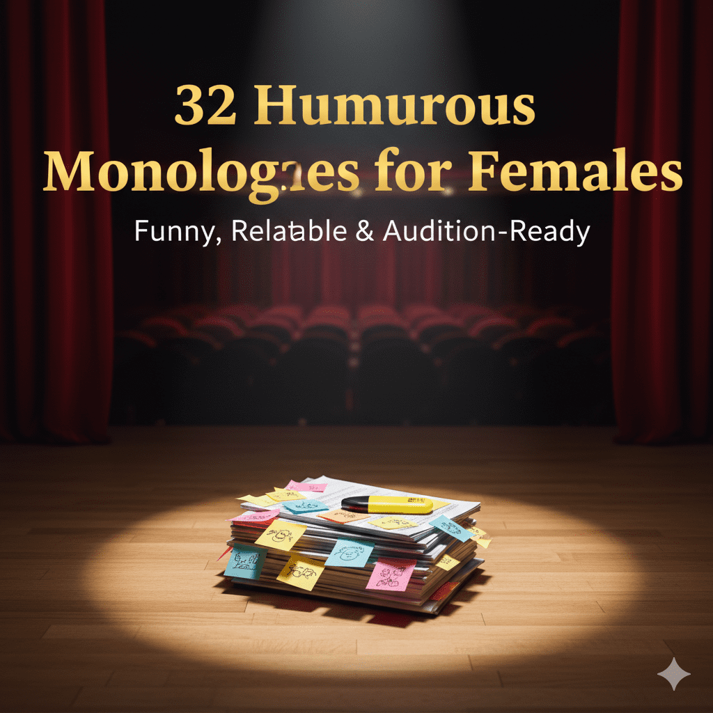32 Humorous Monologues for Females | Funny, Relatable & Audition-Ready Pieces