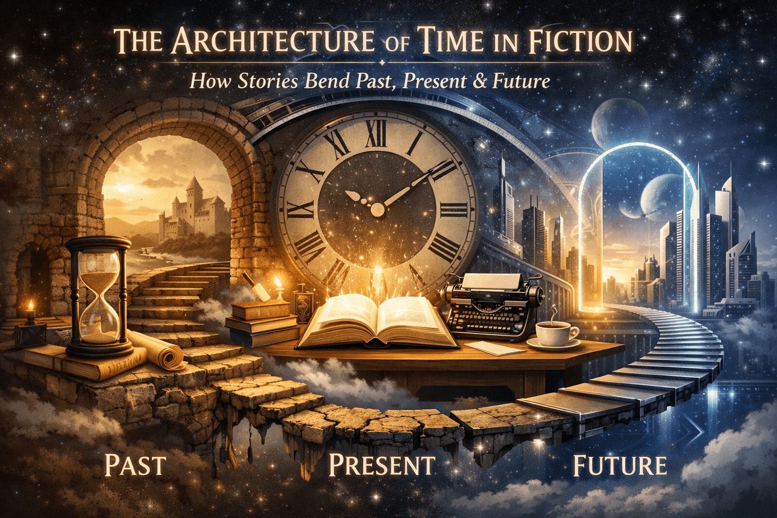 The Architecture of Time in Fiction: How Stories Bend Past, Present & Future