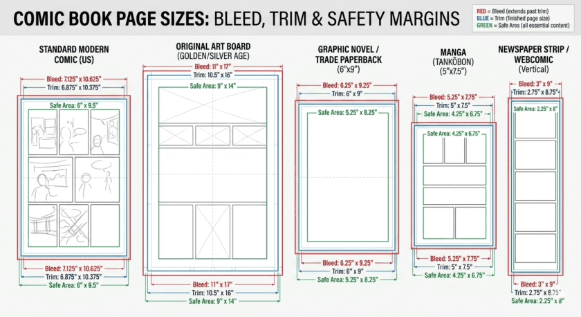 Standard Comic Book Size: The Complete Guide to Dimensions, Formats & Printing Specs