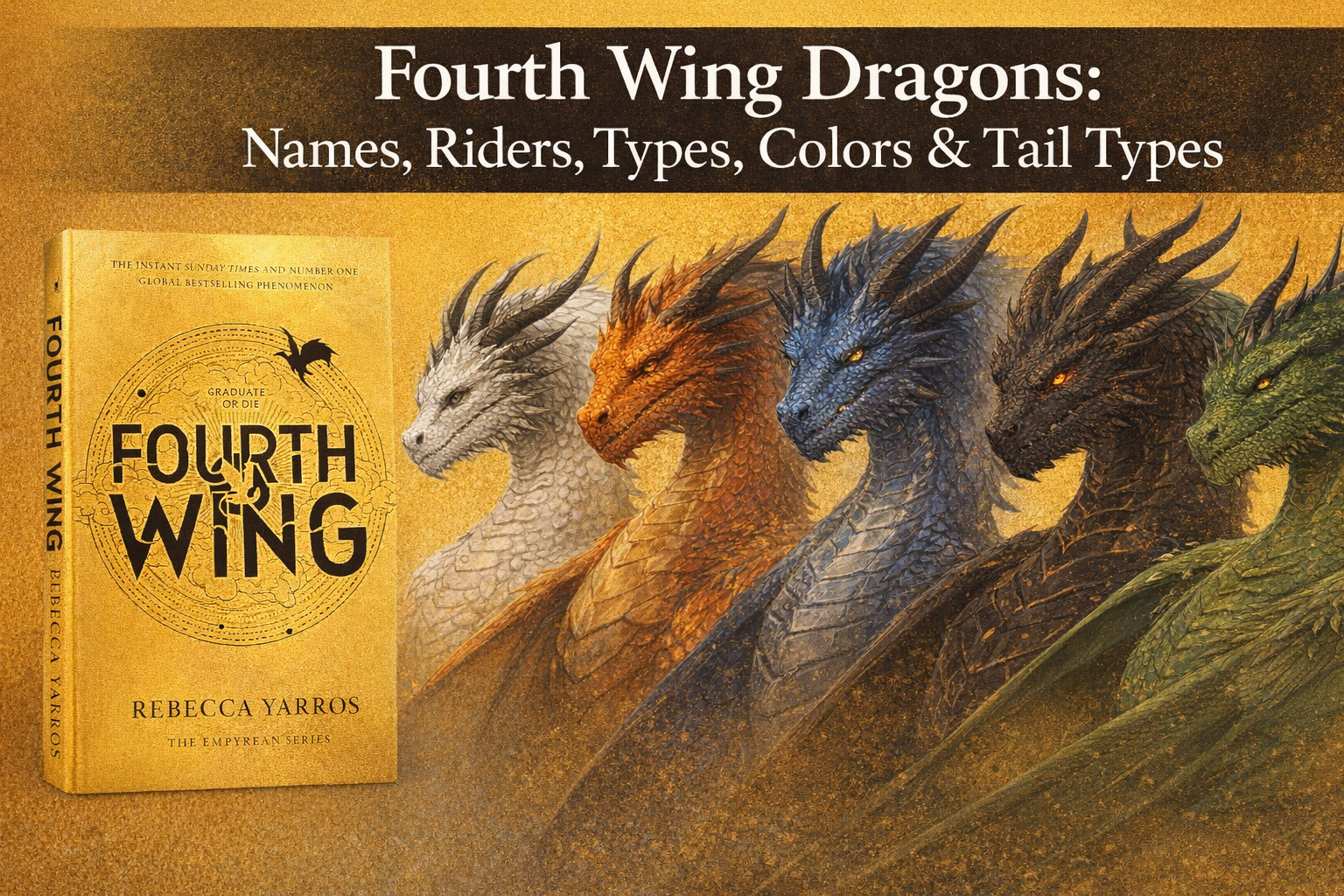 Fourth Wing Dragons: Names, Riders, Types, Colors & Tail Types